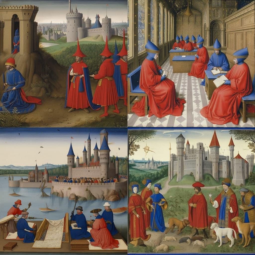 Jean Fouquet style, Midjourney V5, render 1 of 4