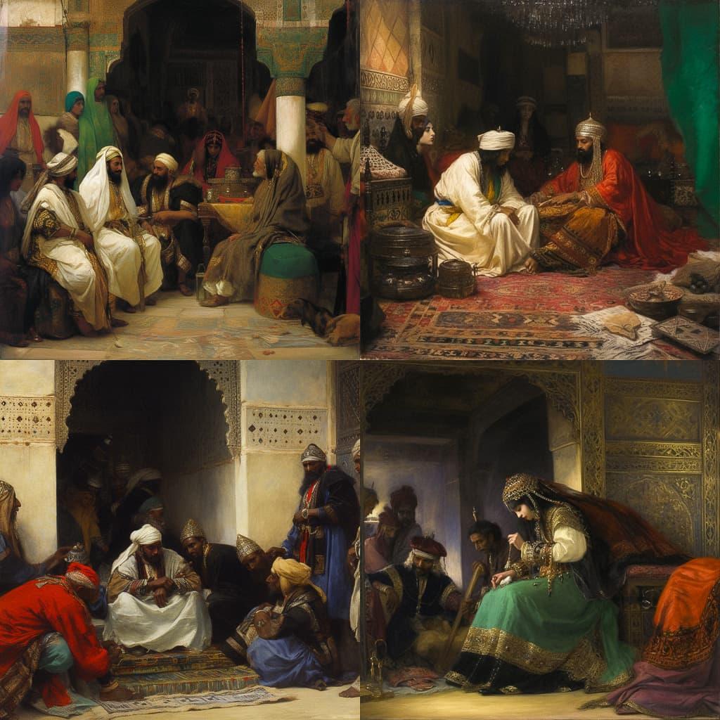 Jean-Joseph Benjamin-Constant style, Midjourney V5, render 1 of 4