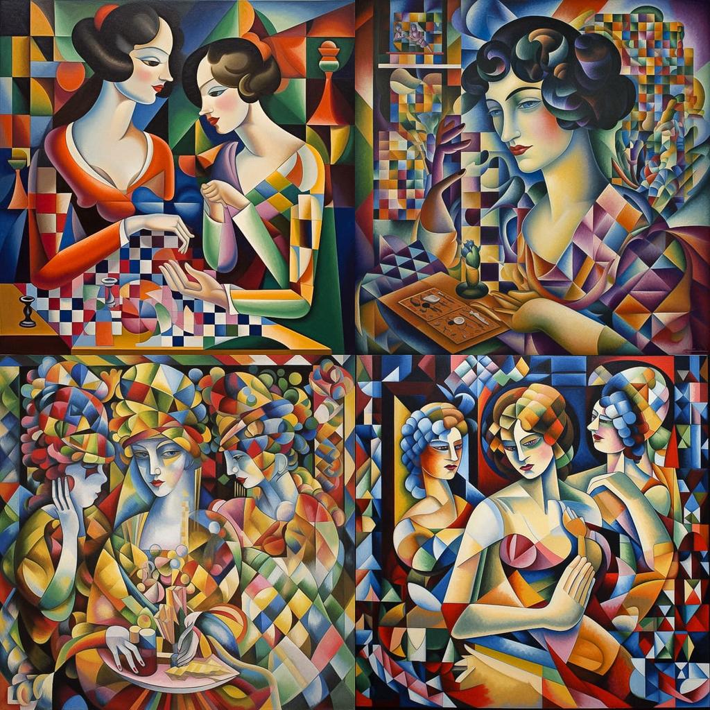 Jean Metzinger style, Midjourney V5, render 1 of 4