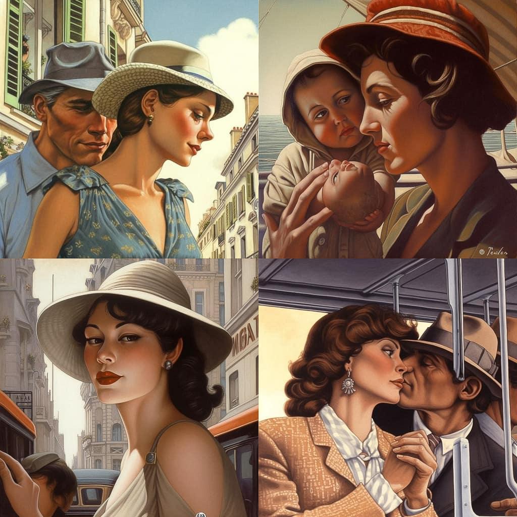 Jean-Pierre Gibrat style, Midjourney V5, render 1 of 4
