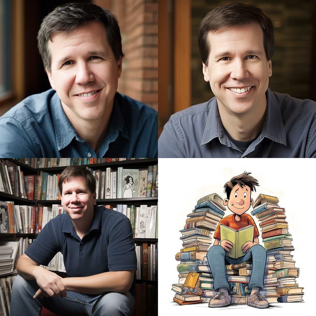 Jeff Kinney style, Midjourney V5, render 1 of 4