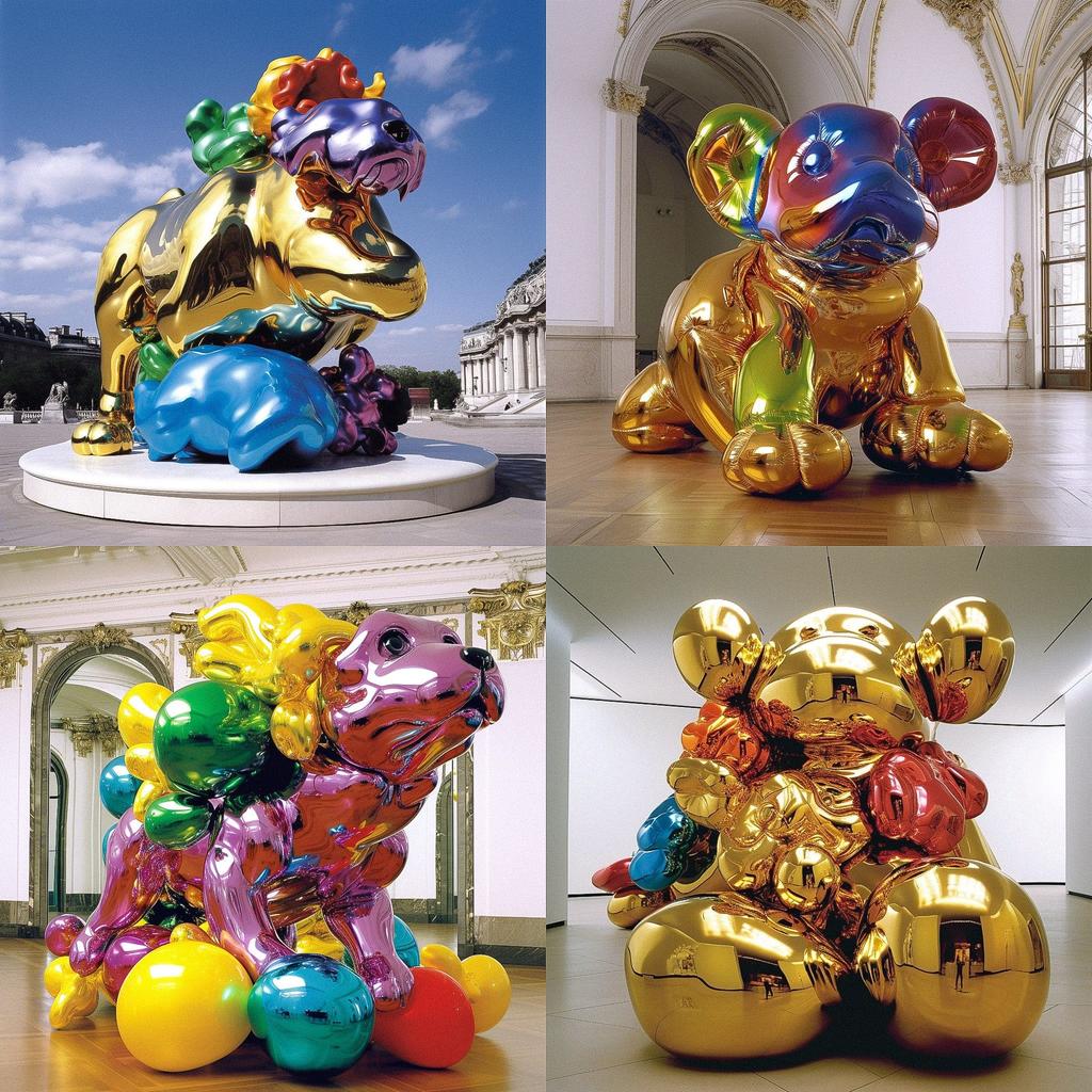 Jeff Koons style, Midjourney V5, render 1 of 4