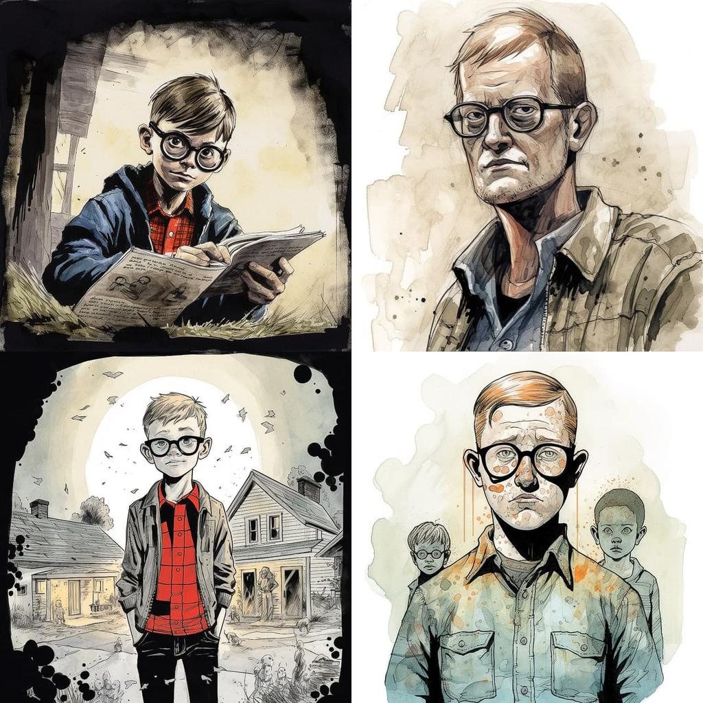 Jeff Lemire style, Midjourney V5, render 1 of 4