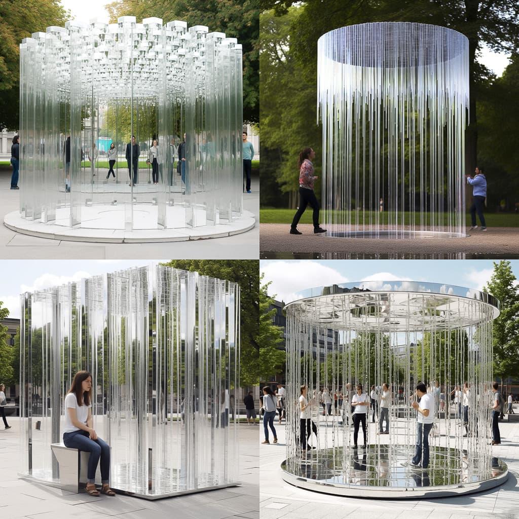 Jeppe Hein style, Midjourney V5, render 1 of 4