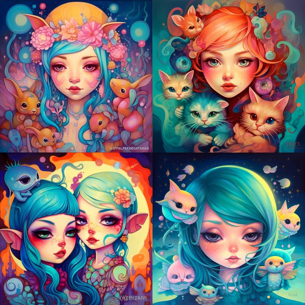 Jeremiah Ketner style, Midjourney V5, render 1 of 4