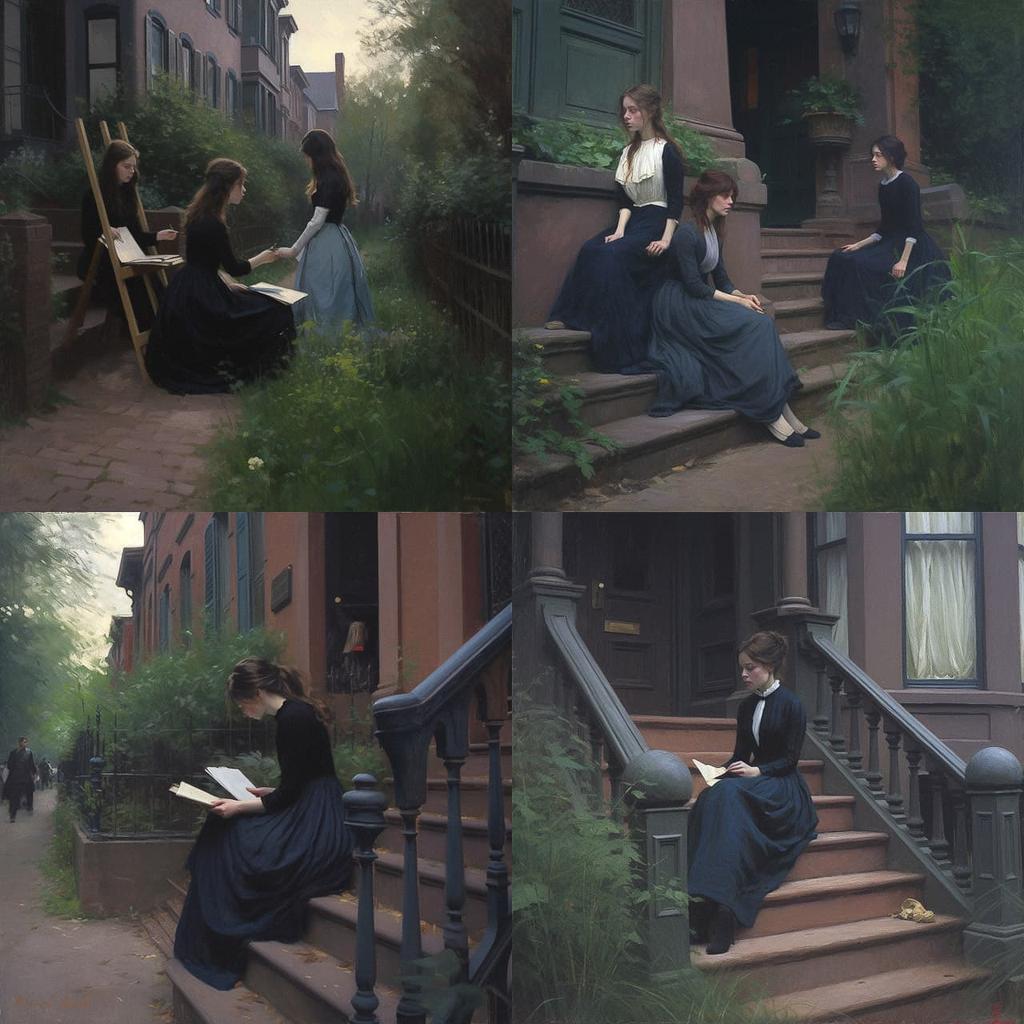 Jeremy Lipking style, Midjourney V5, render 1 of 4