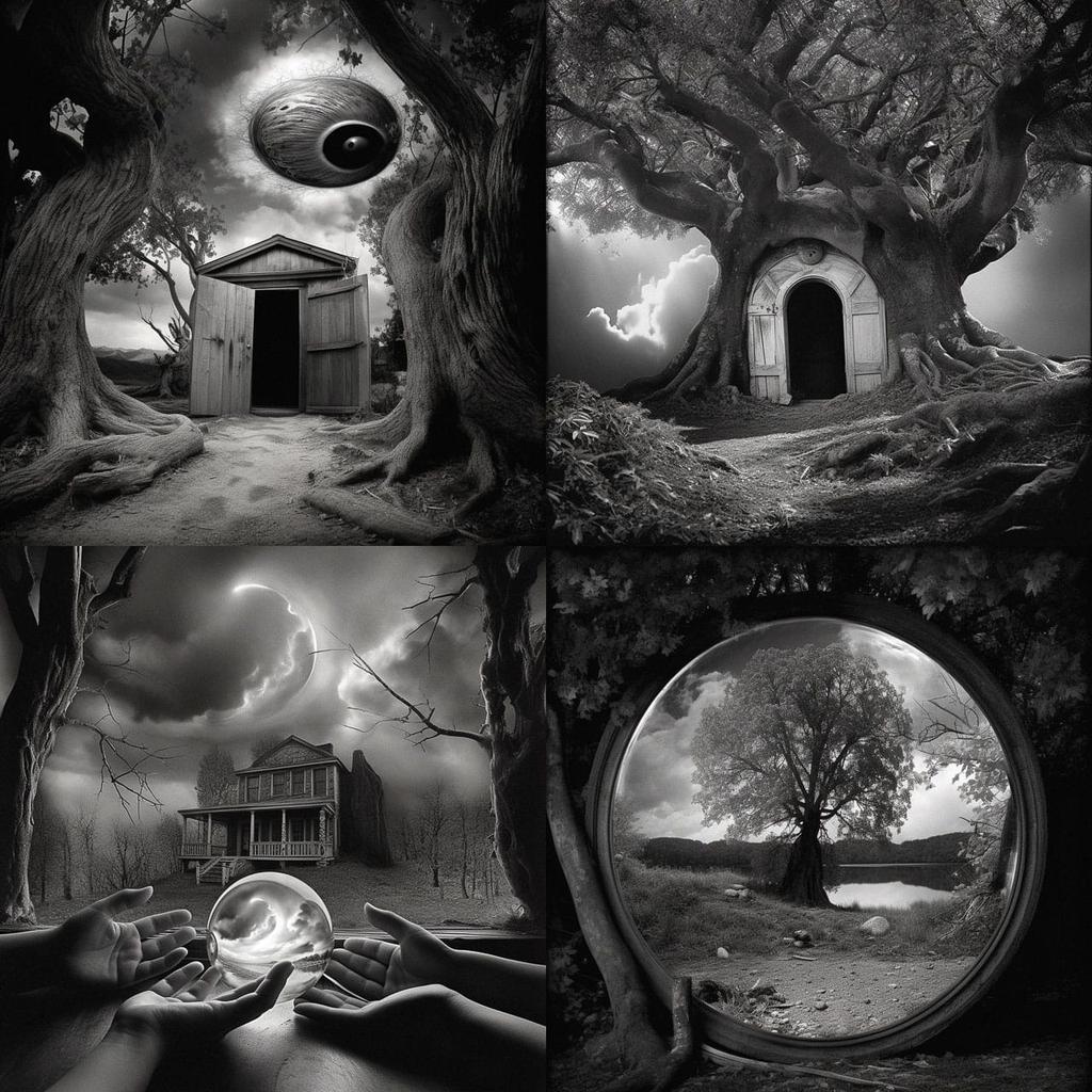 Jerry N. Uelsmann style, Midjourney V5, render 1 of 4