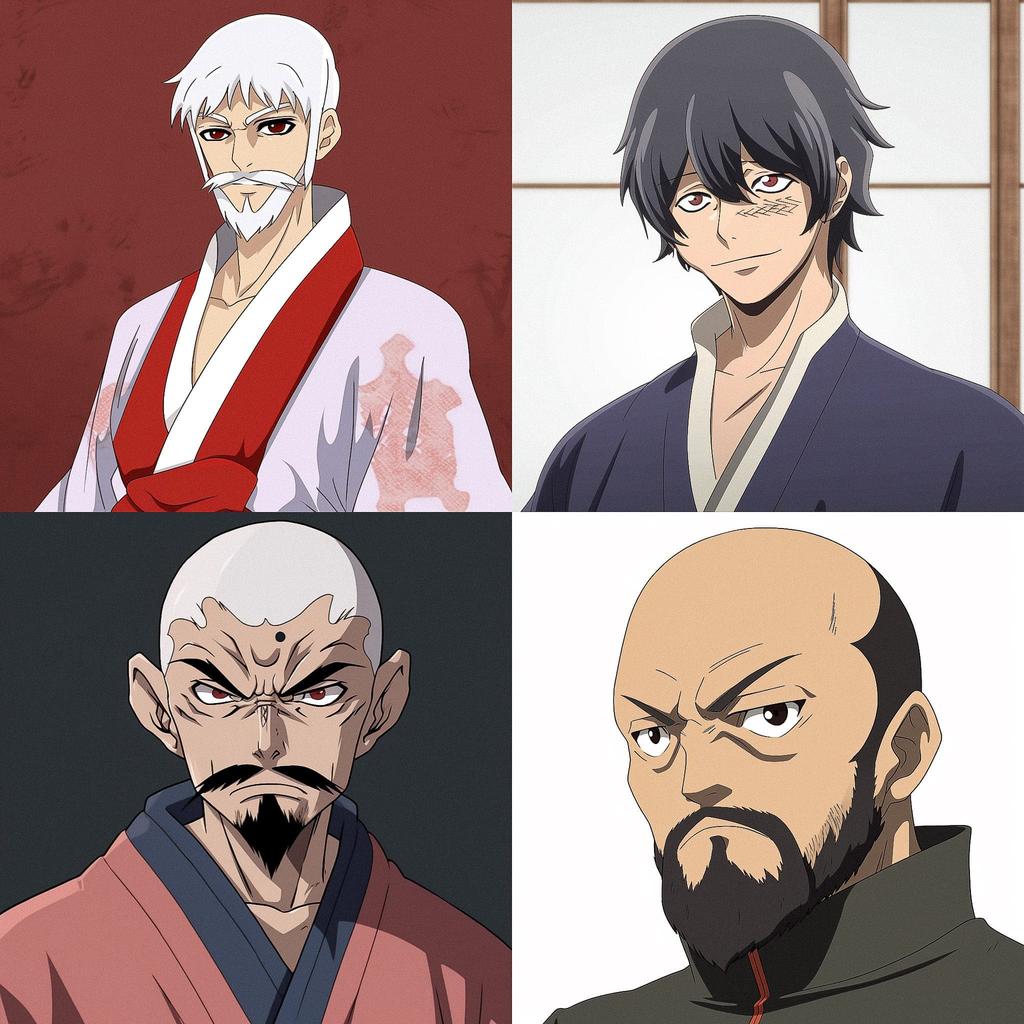 Jidaimono anime style style, Midjourney V5, render 1 of 4