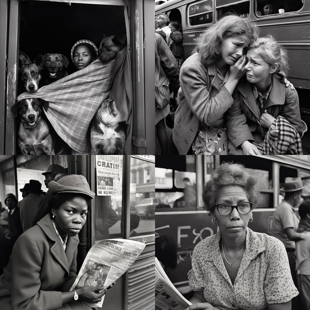 Jill Freedman style, Midjourney V5, render 1 of 4
