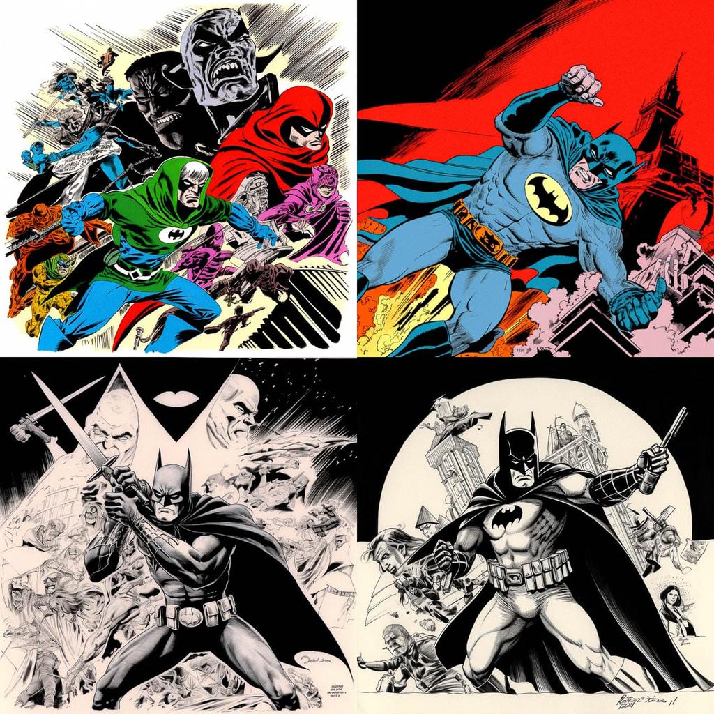 Jim Aparo style, Midjourney V5, render 1 of 4