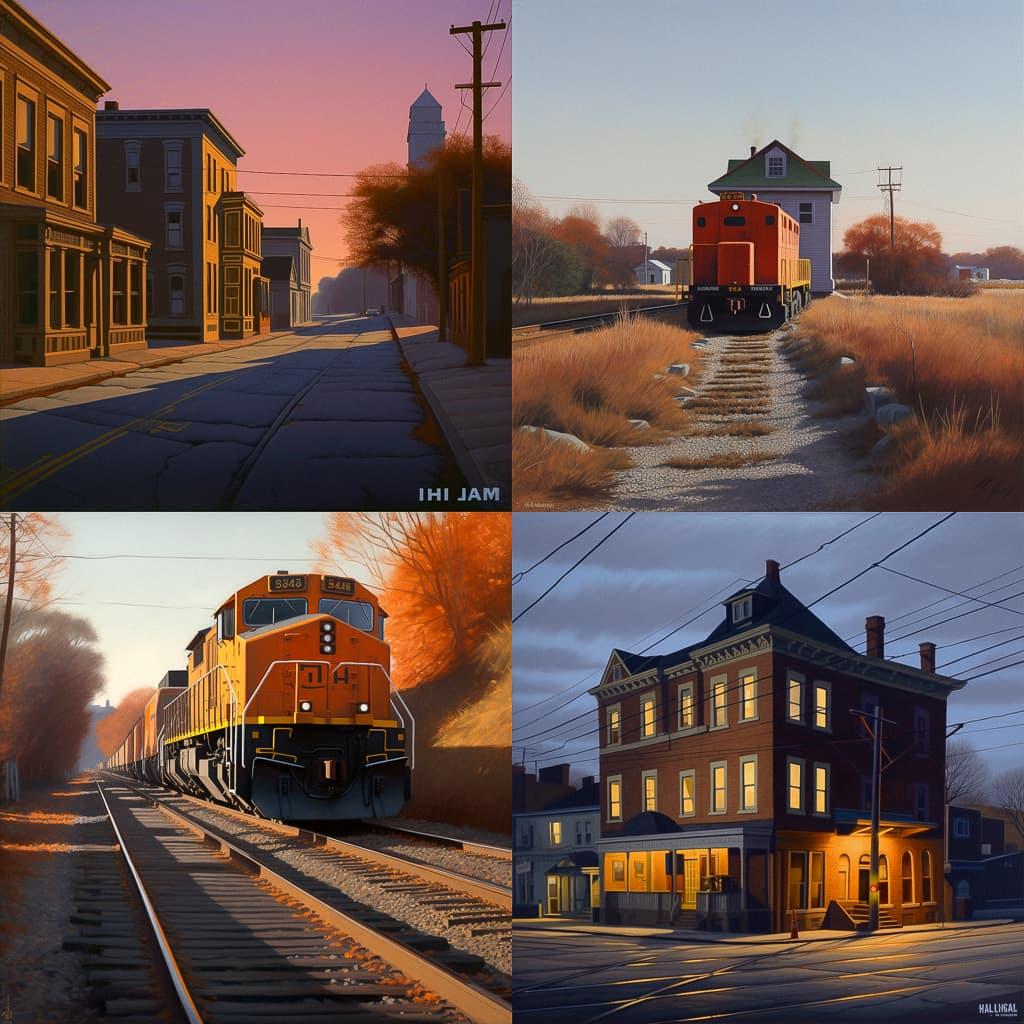 Jim Holland style, Midjourney V5, render 1 of 4