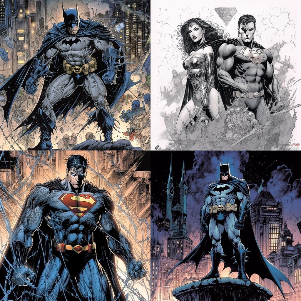 Jim Lee style, Midjourney V5, render 1 of 4