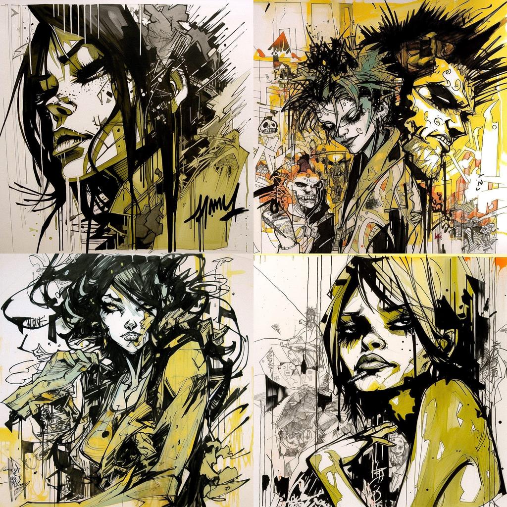 Jim Mahfood style, Midjourney V5, render 1 of 4