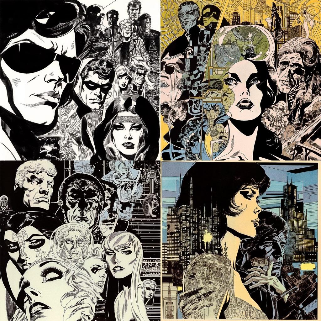 Jim Steranko style, Midjourney V5, render 1 of 4