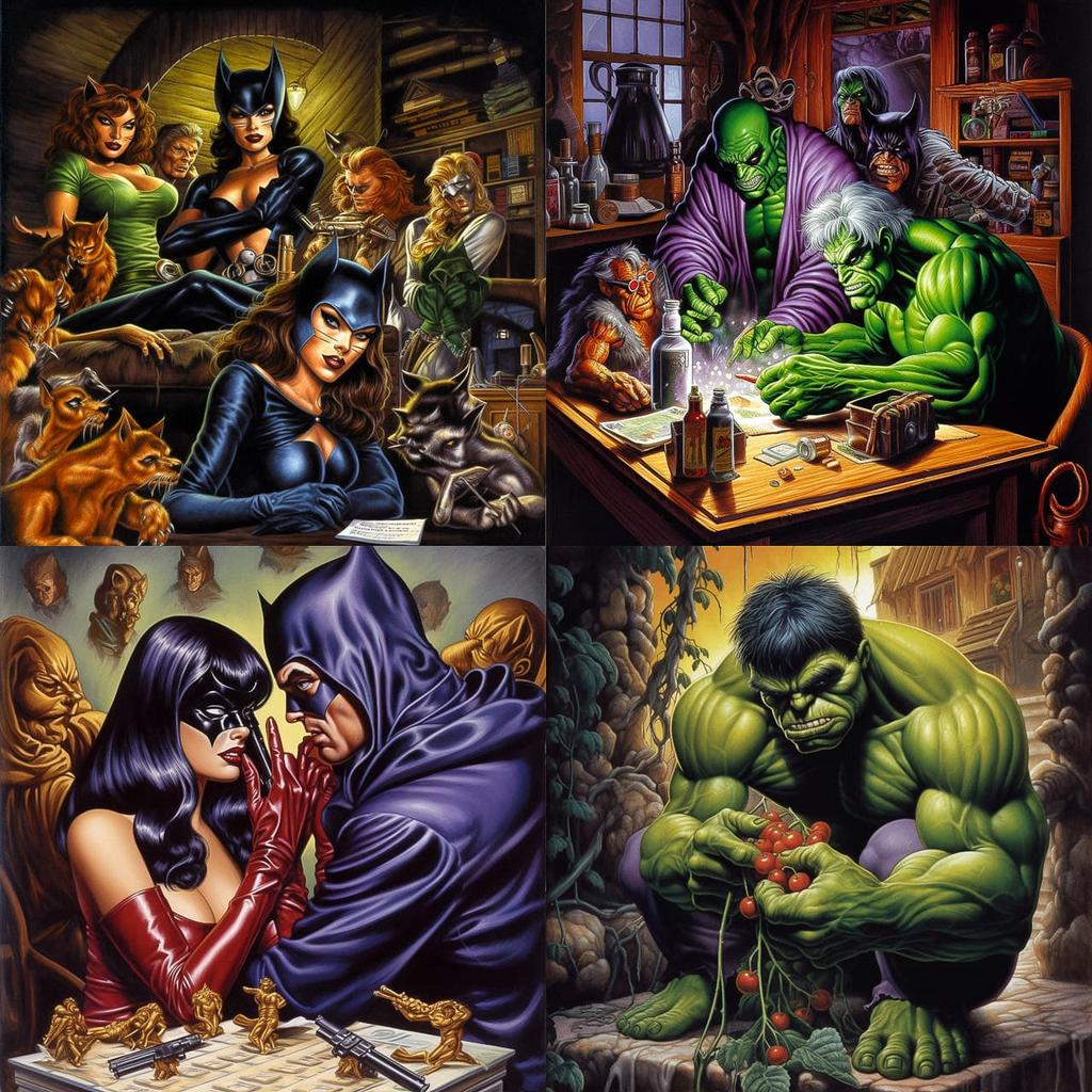 Joe Jusko style, Midjourney V5, render 1 of 4