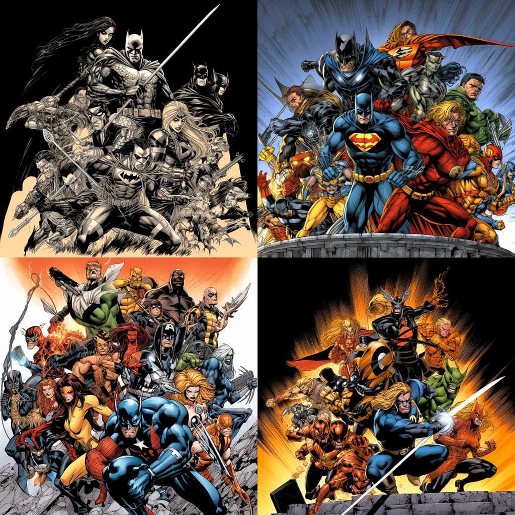 Joe Quesada style, Midjourney V5, render 1 of 4