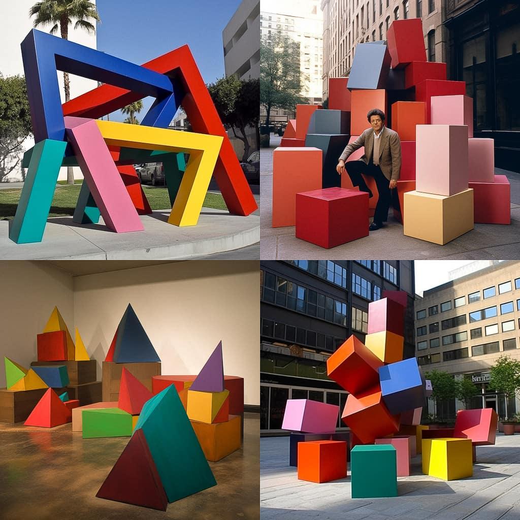 Joel Shapiro style, Midjourney V5, render 1 of 4