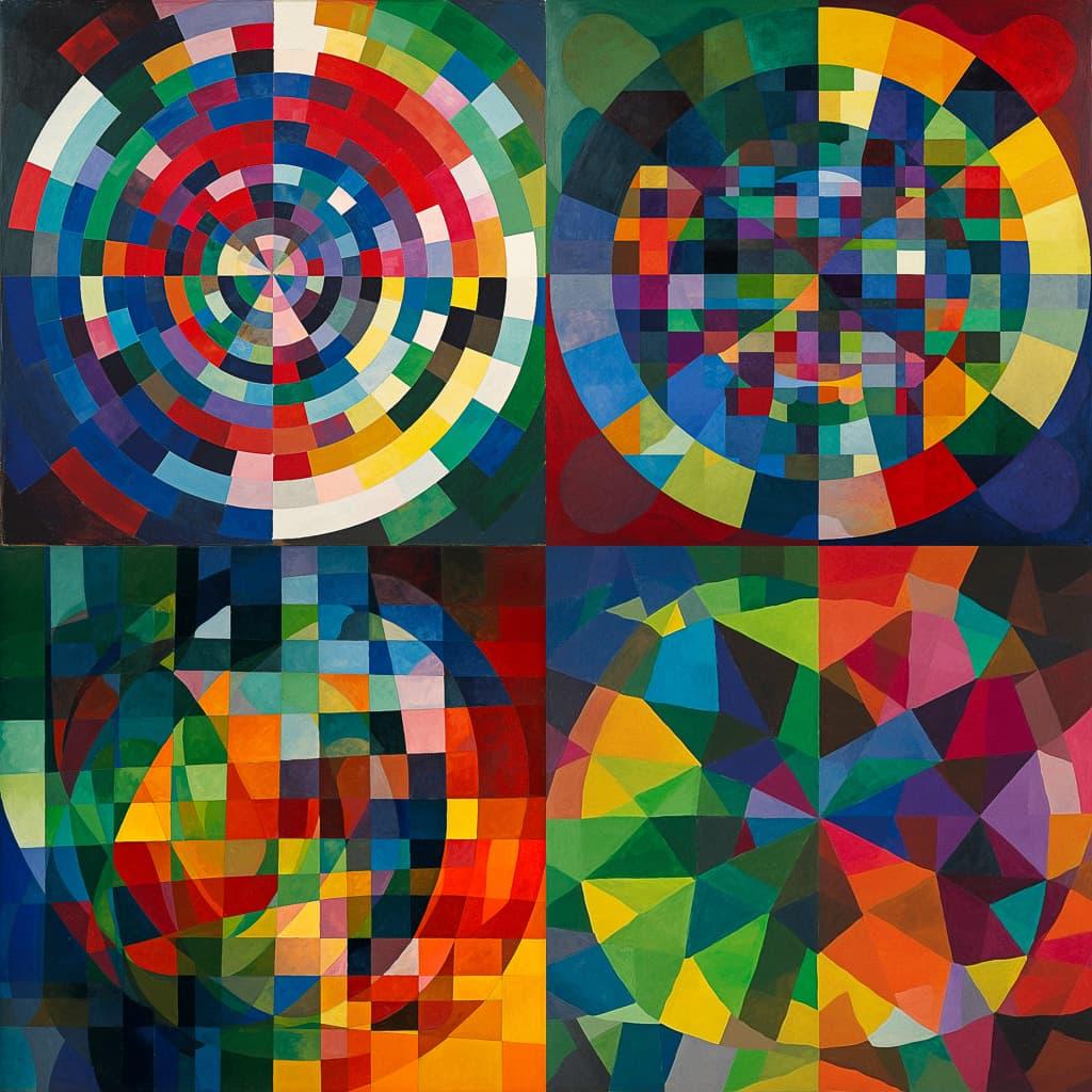 Johannes Itten style, Midjourney V5, render 1 of 4