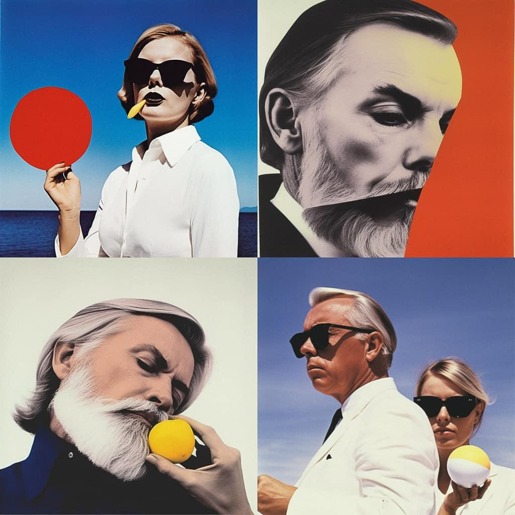 John Baldessari style, Midjourney V5, render 1 of 4
