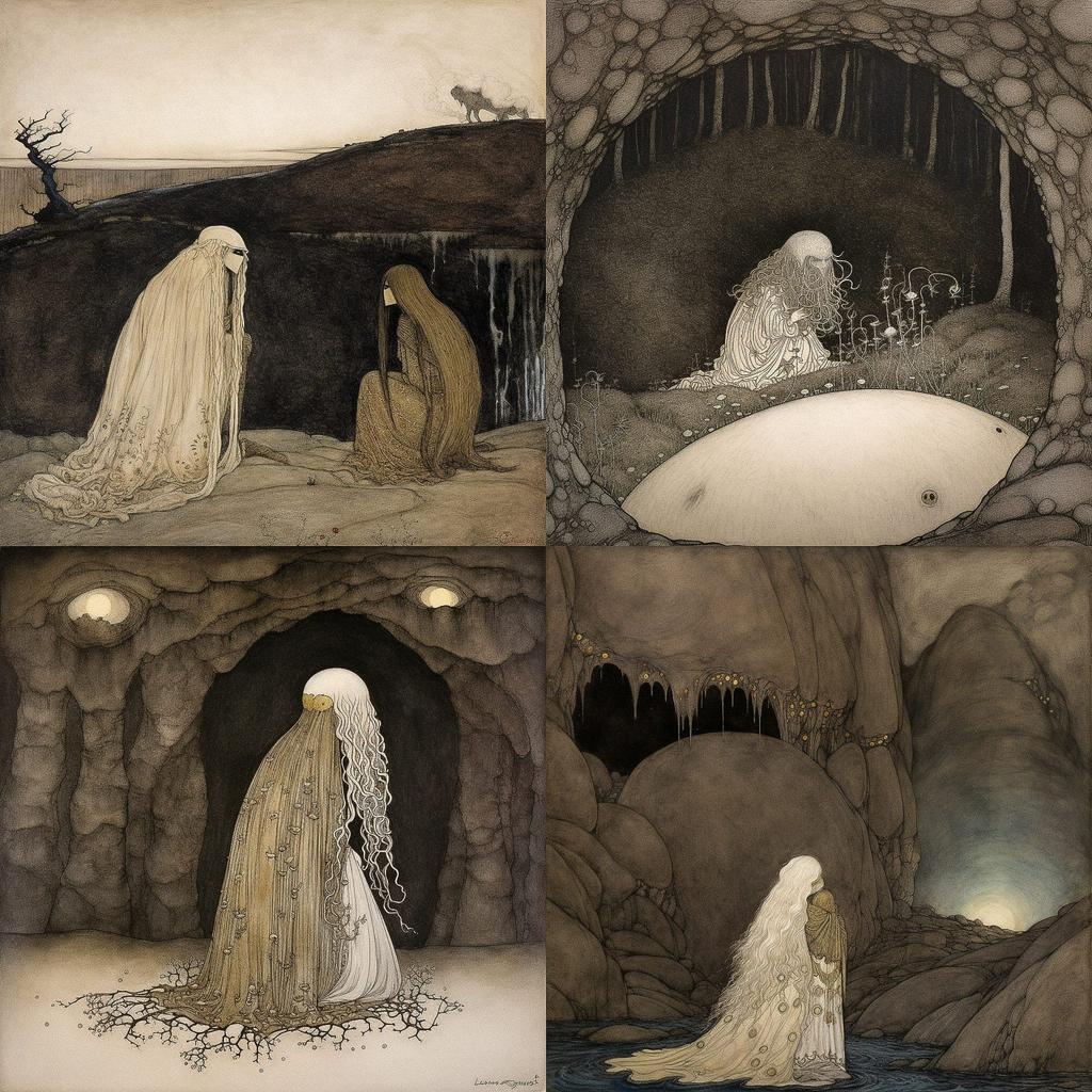 John Bauer style, Midjourney V5, render 1 of 4