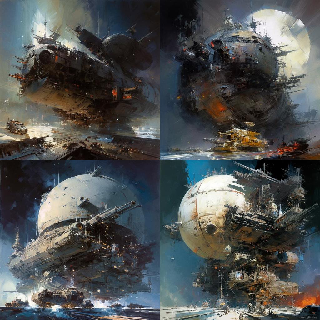 John Berkey style, Midjourney V5, render 1 of 4