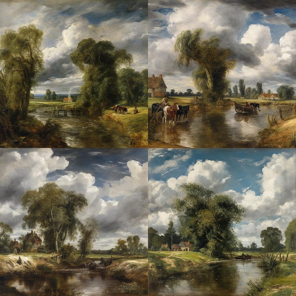 John Constable style, Midjourney V5, render 1 of 4