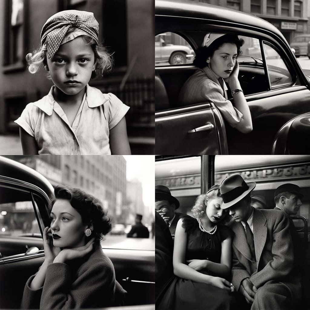 John Gutmann style, Midjourney V5, render 1 of 4