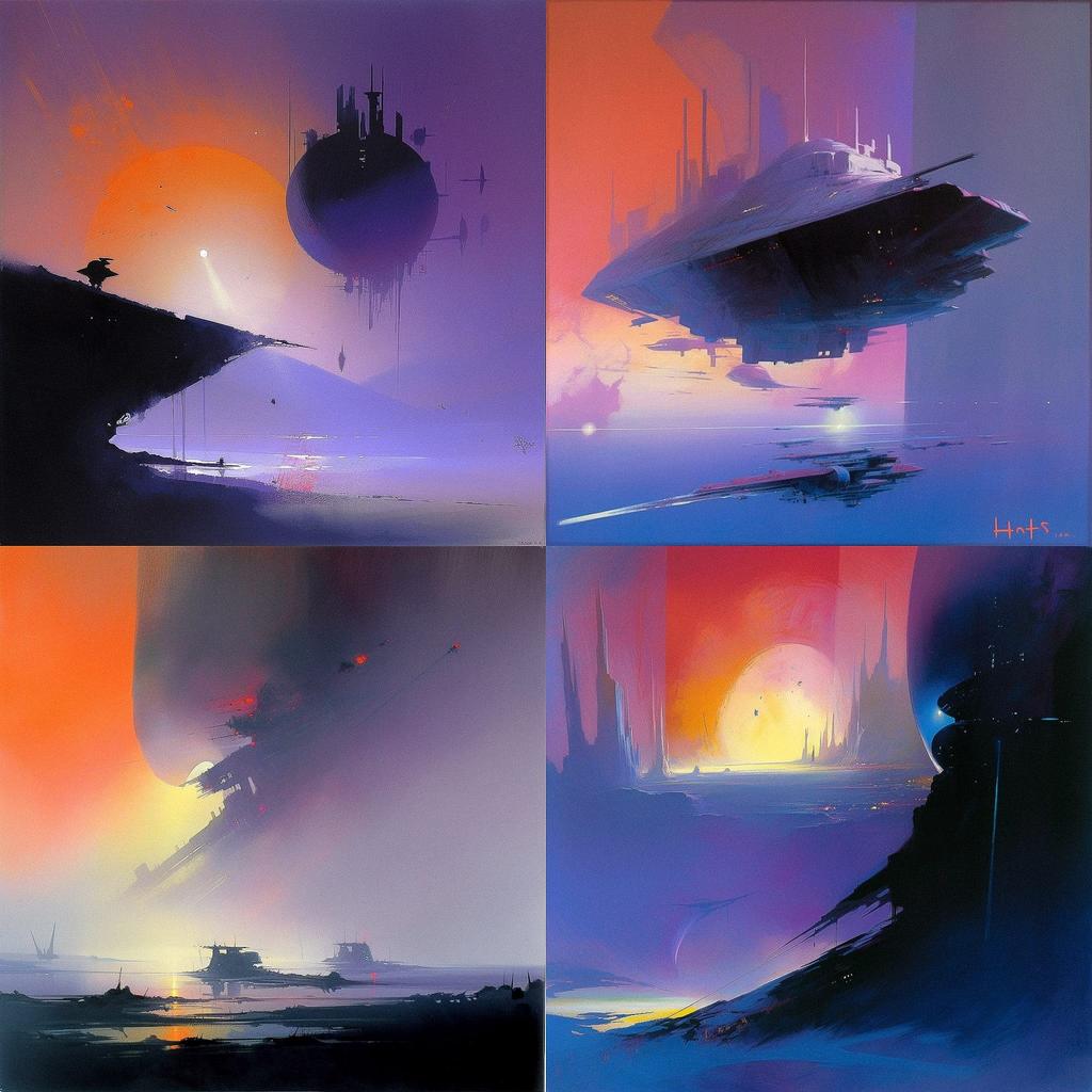 John Harris style, Midjourney V5, render 1 of 4