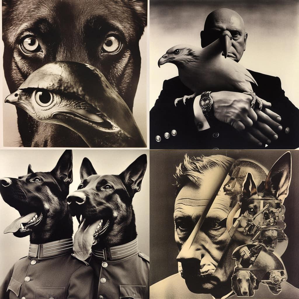 John Heartfield style, Midjourney V5, render 1 of 4