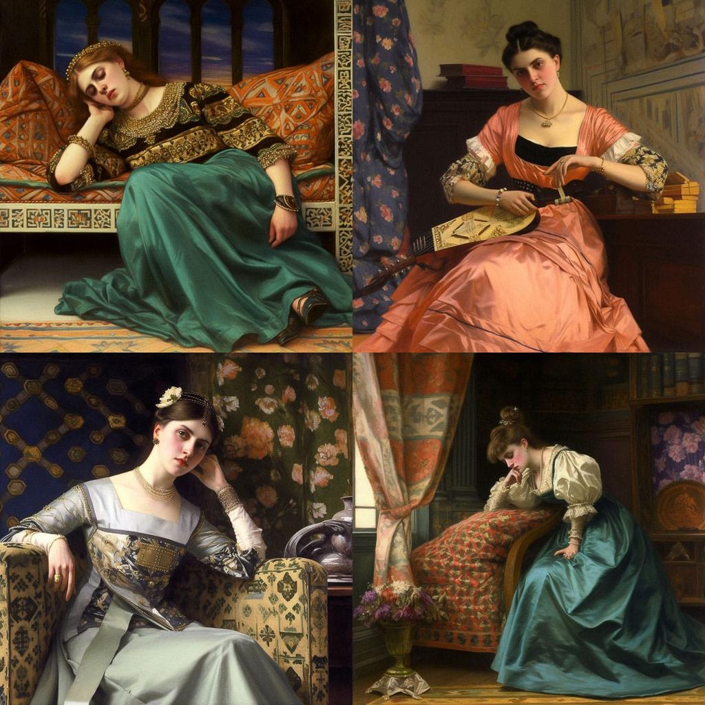 John Maler Collier style, Midjourney V5, render 1 of 4