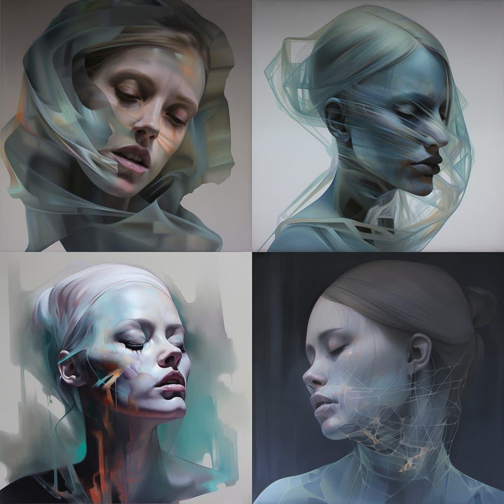 John Reuss style, Midjourney V5, render 1 of 4