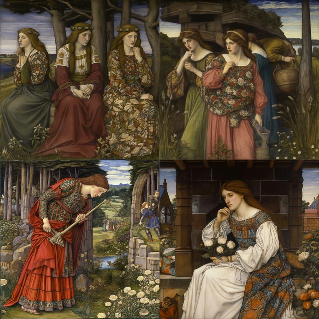 John Roddam Spencer Stanhope style, Midjourney V5, render 1 of 4