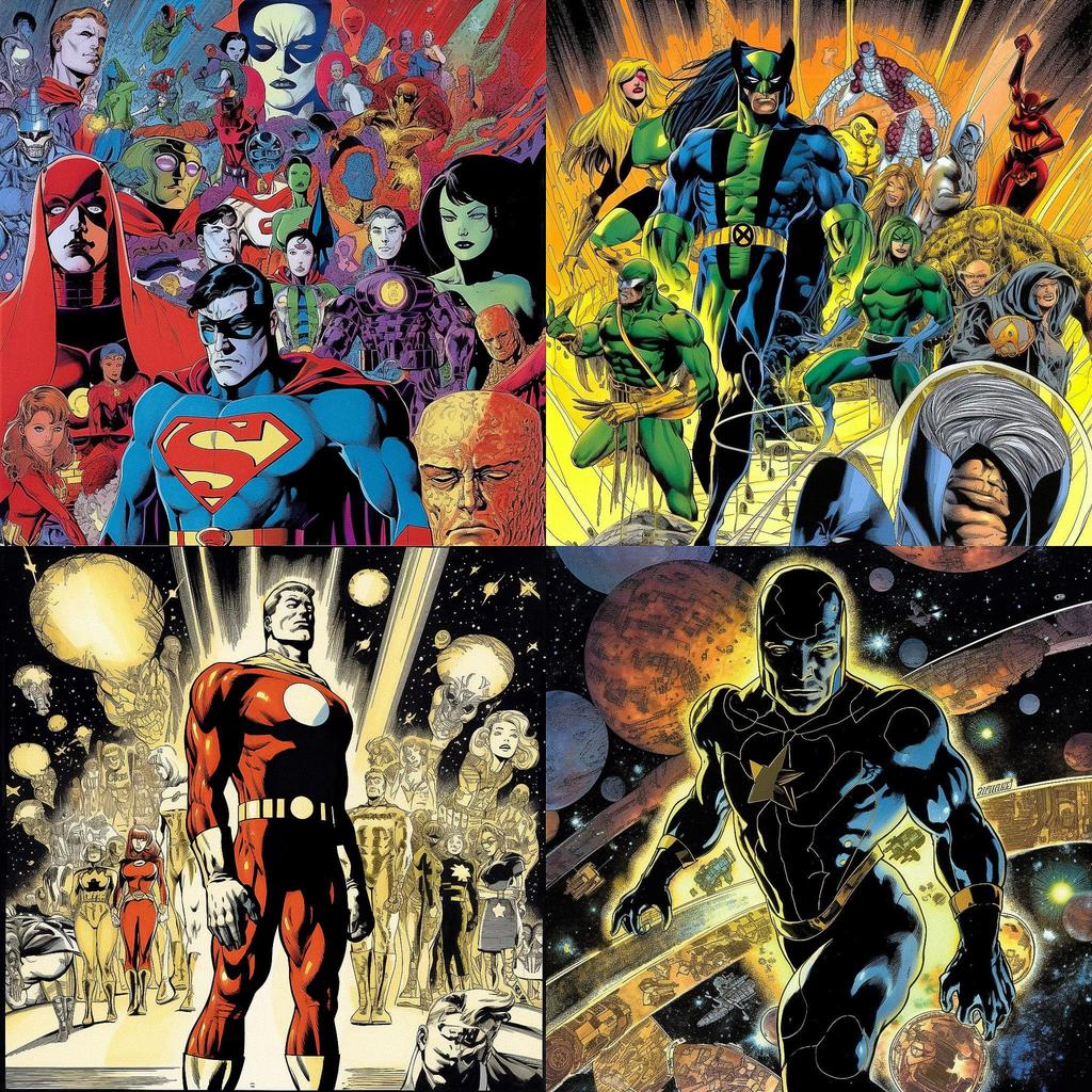 John Romita Jr style, Midjourney V5, render 1 of 4