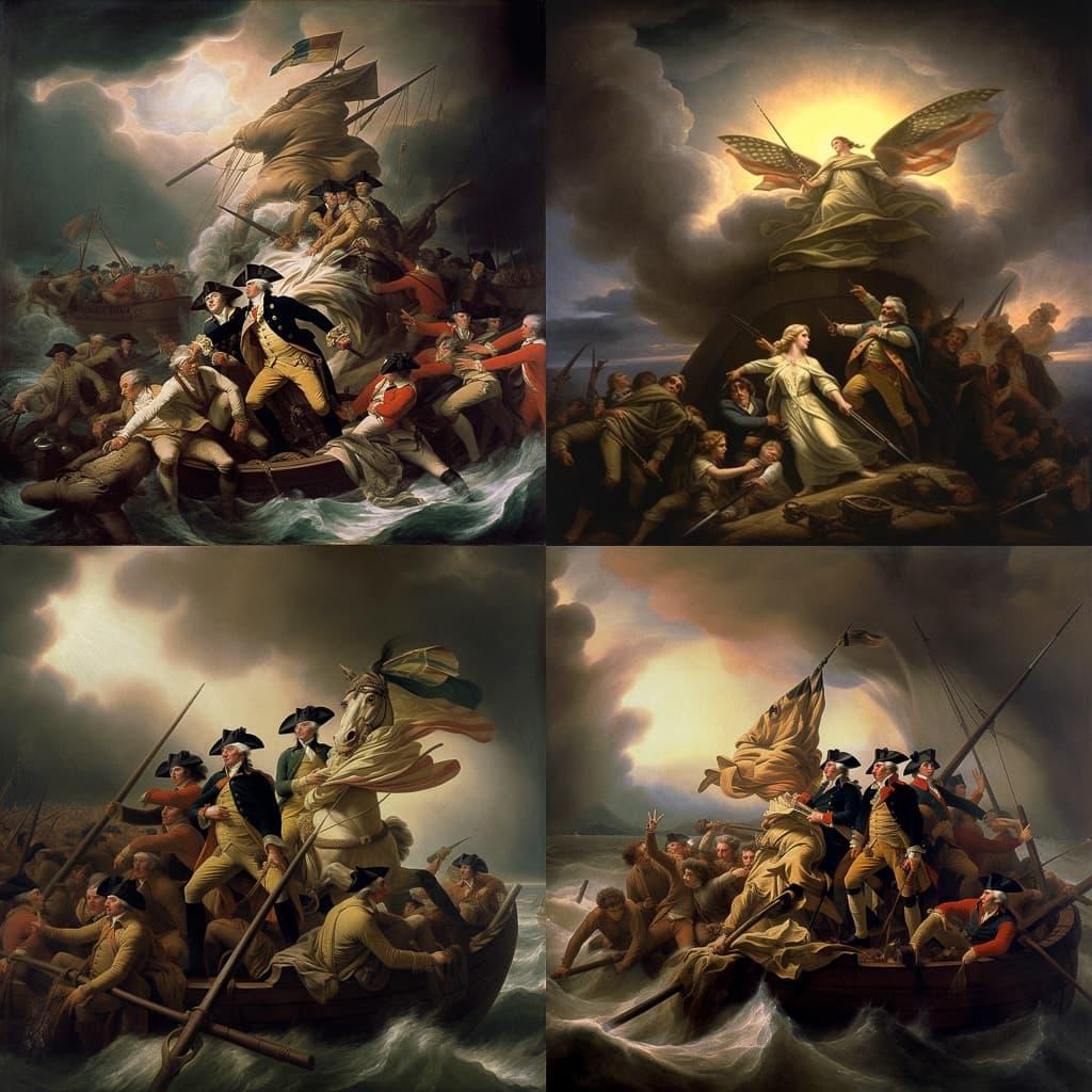 John Trumbull style, Midjourney V5, render 1 of 4