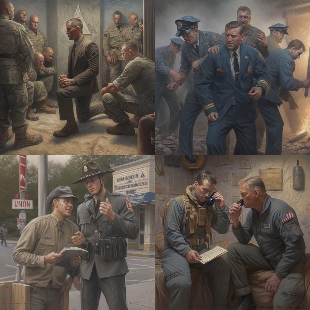 Jon McNaughton style, Midjourney V5, render 1 of 4