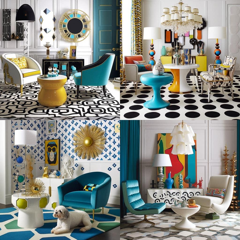 Jonathan Adler style, Midjourney V5, render 1 of 4