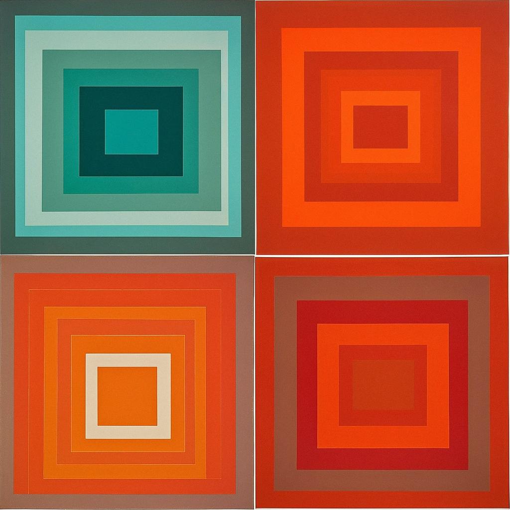 Josef Albers style, Midjourney V5, render 1 of 4