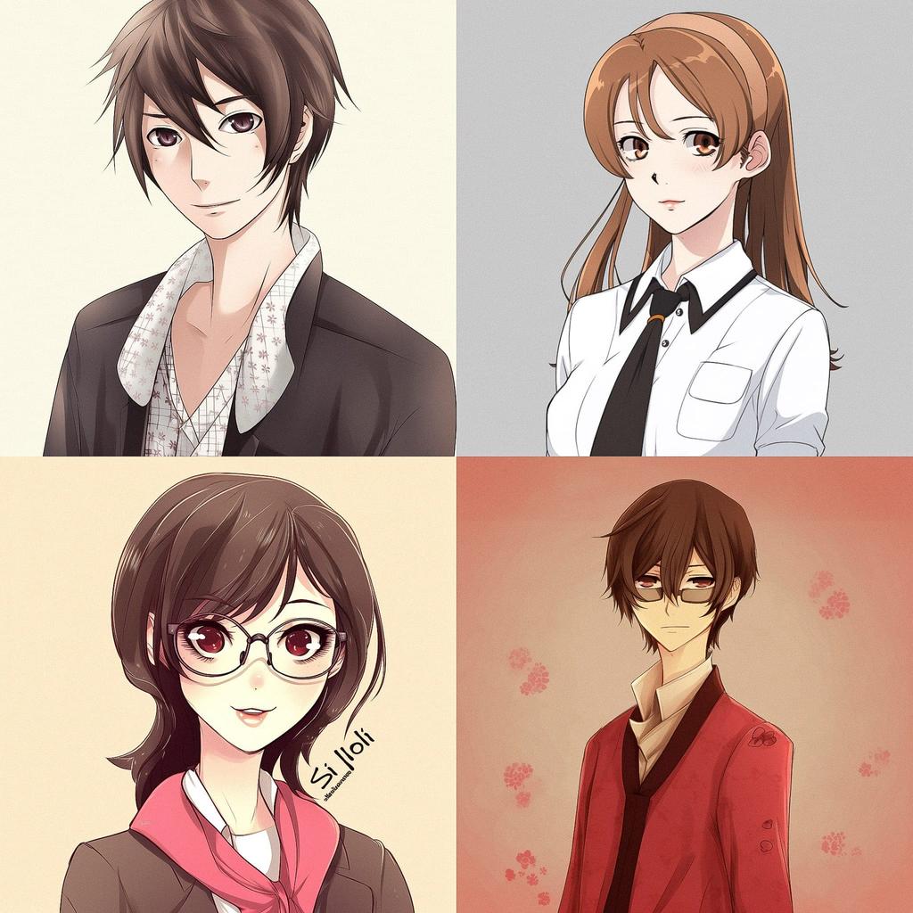 Josei anime style style, Midjourney V5, render 1 of 4