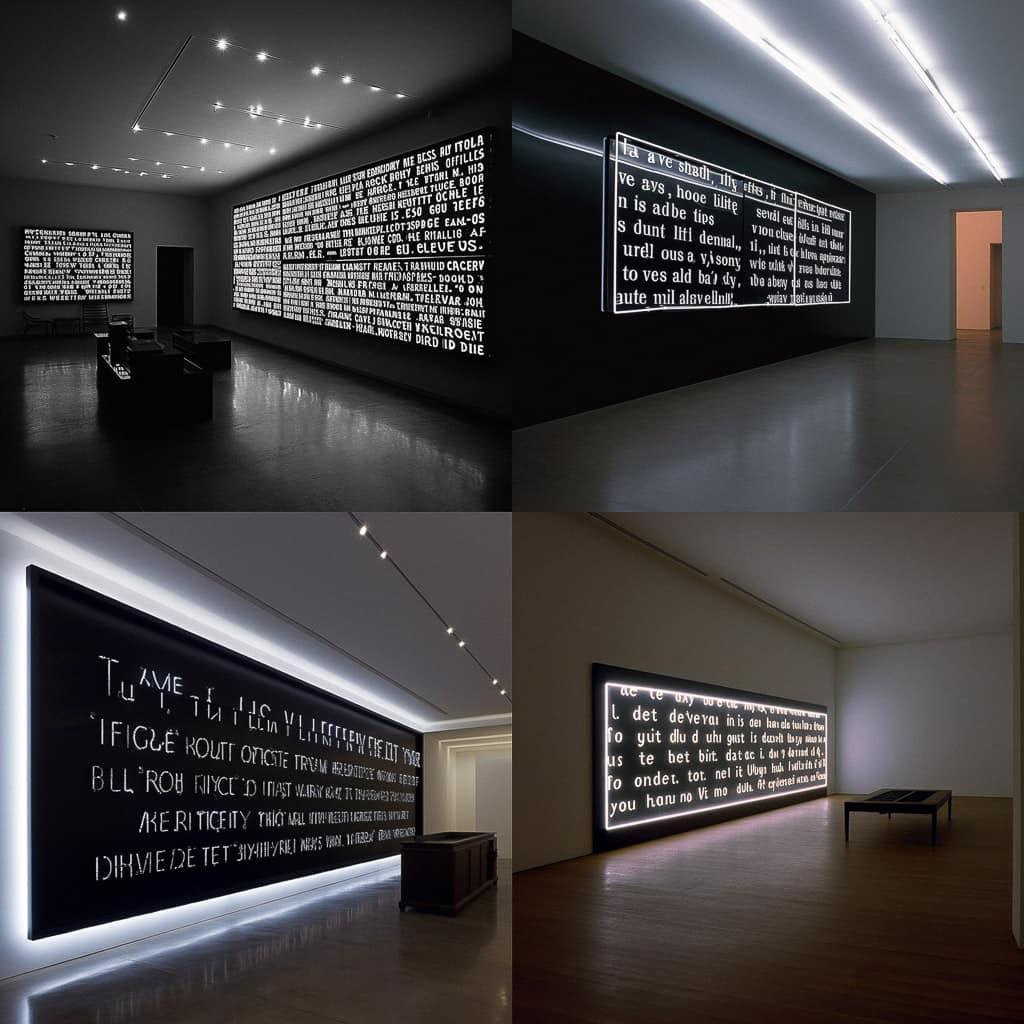 Joseph Kosuth style, Midjourney V5, render 1 of 4