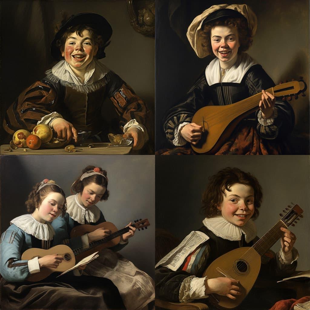 Judith Leyster style, Midjourney V5, render 1 of 4