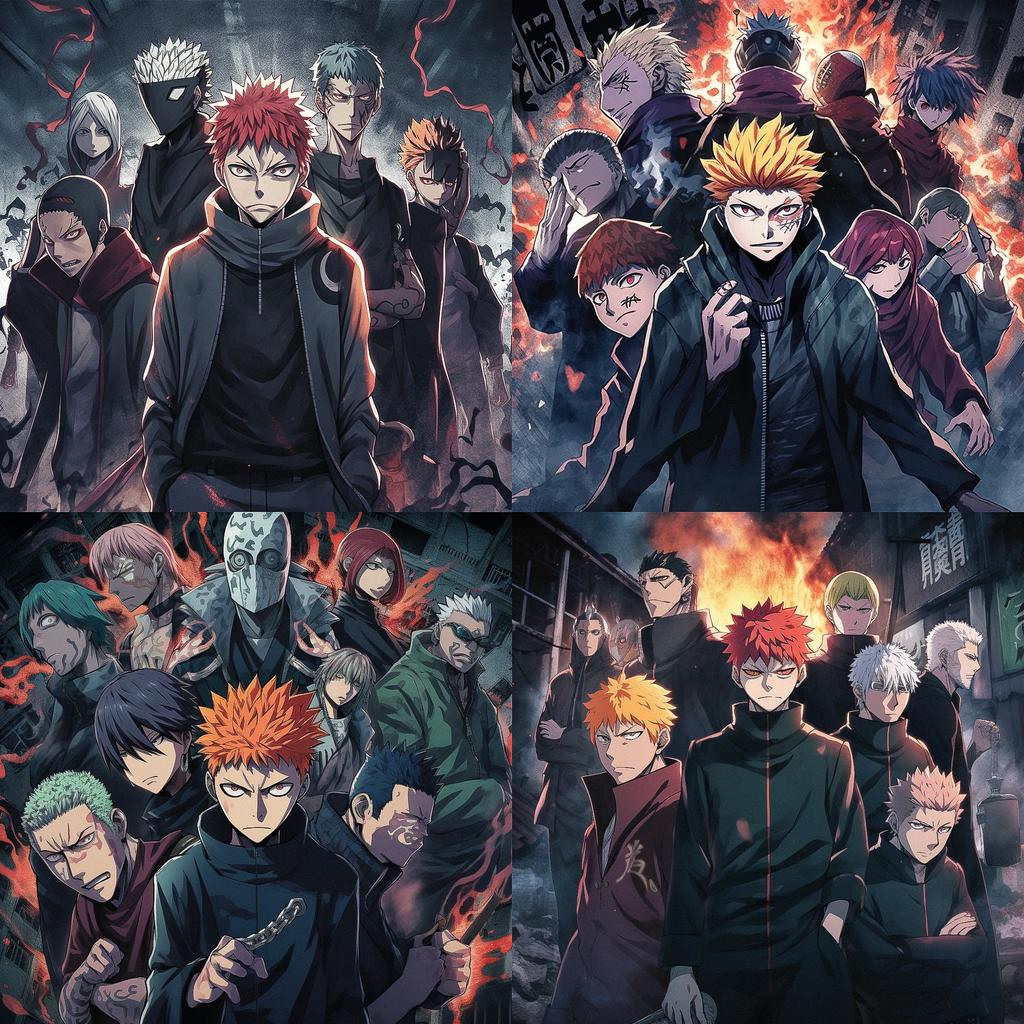 Jujutsu Kaisen style, Midjourney V5, render 1 of 4