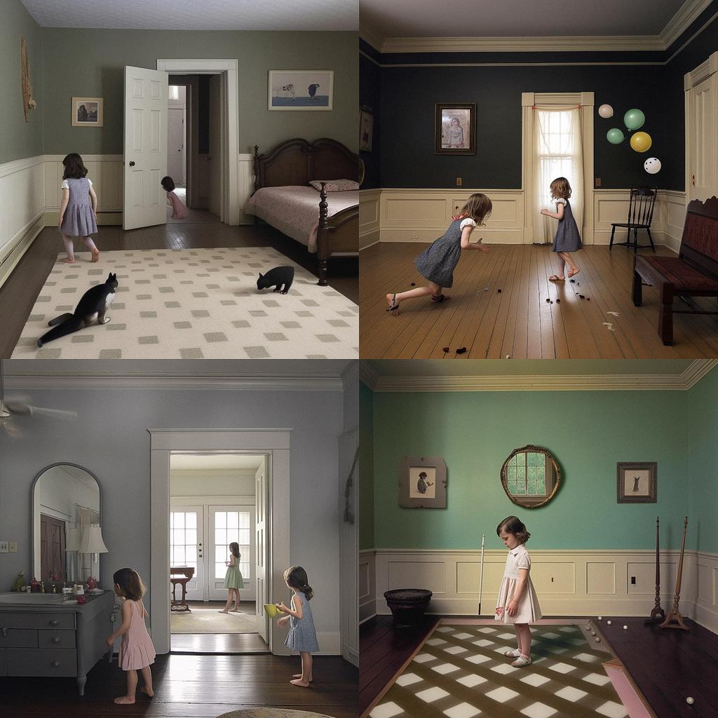 Julie Blackmon style, Midjourney V5, render 1 of 4