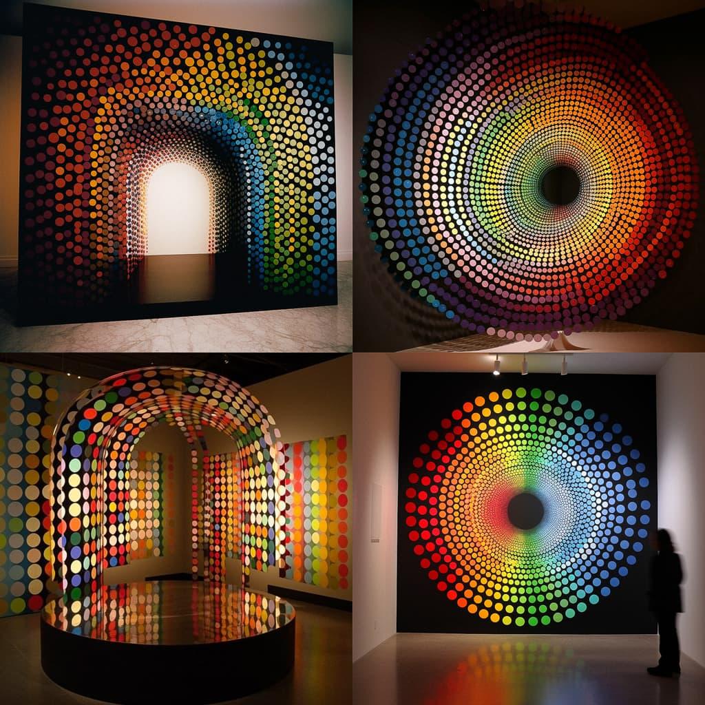 Julio Le Parc style, Midjourney V5, render 1 of 4