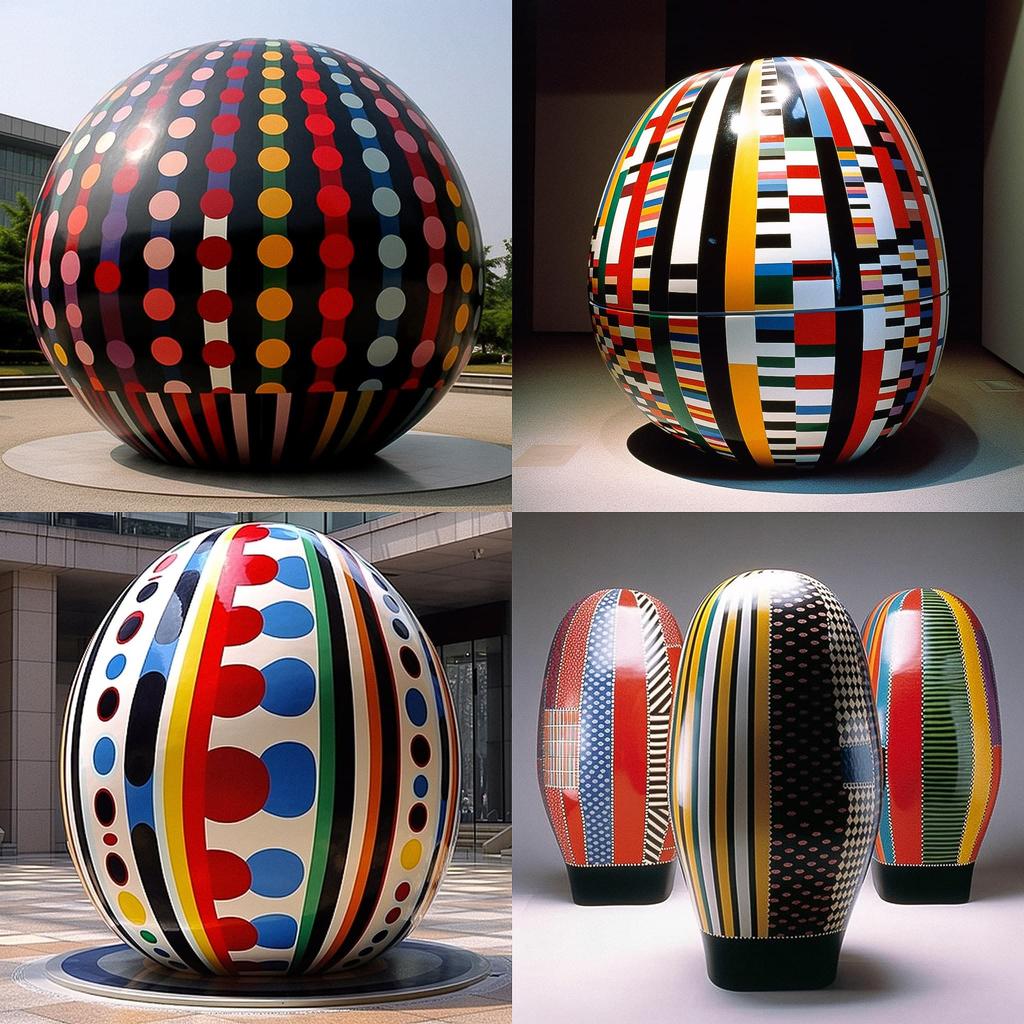 Jun Kaneko style, Midjourney V5, render 1 of 4
