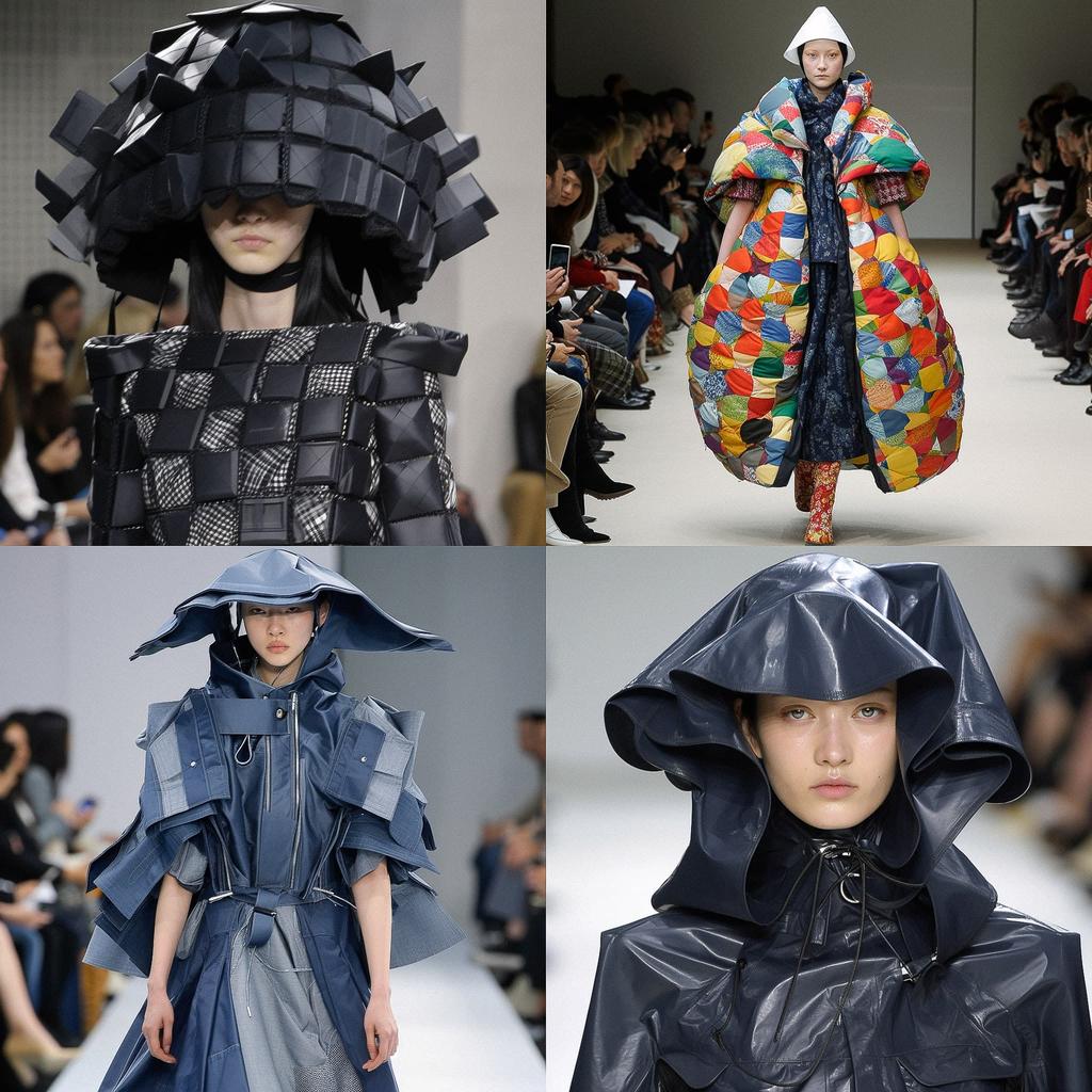 Junya Watanabe style, Midjourney V5, render 1 of 4