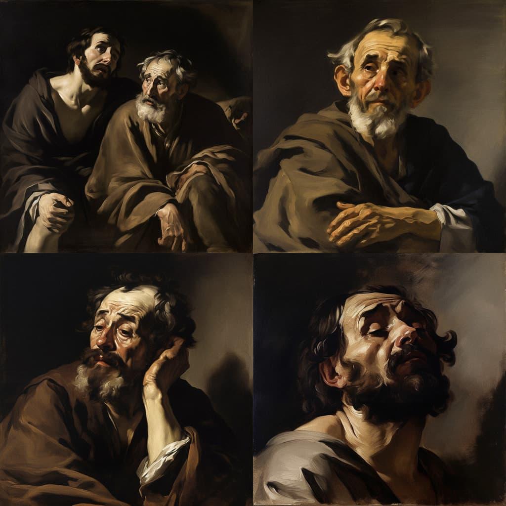 Jusepe de Ribera style, Midjourney V5, render 1 of 4