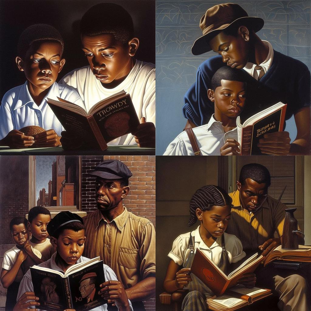Kadir Nelson style, Midjourney V5, render 1 of 4