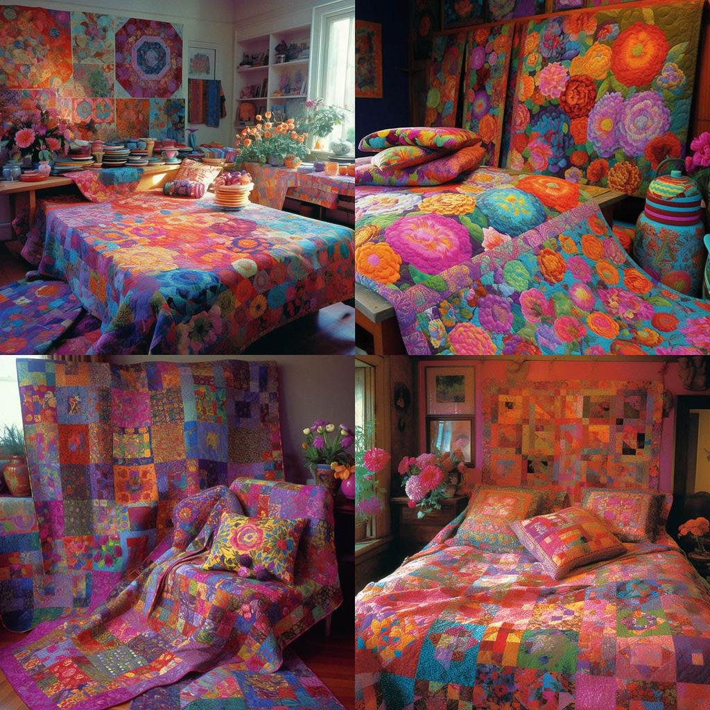 Kaffe Fassett style, Midjourney V5, render 1 of 4