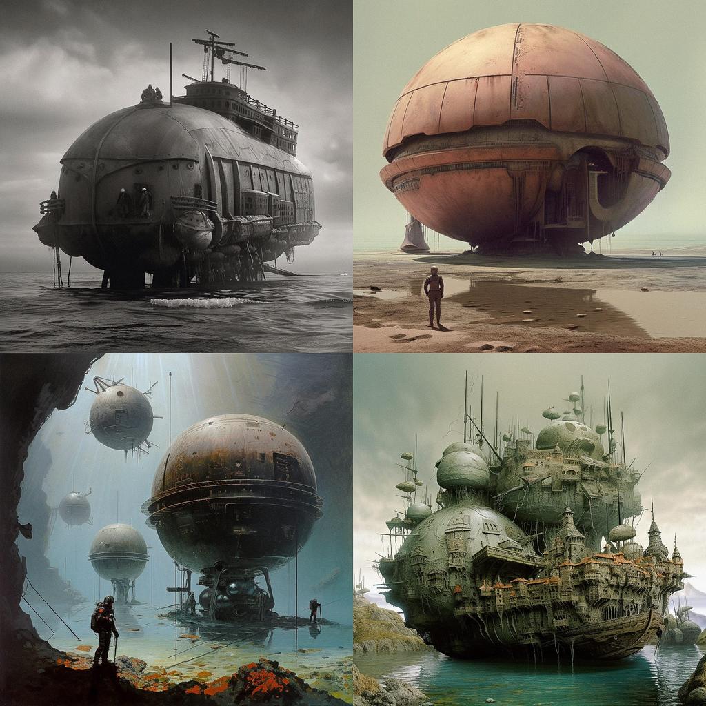 Karel Zeman style, Midjourney V5, render 1 of 4