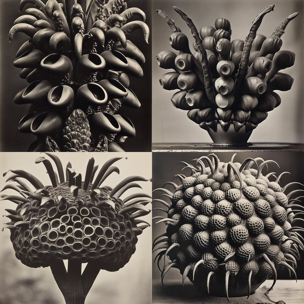 Karl Blossfeldt style, Midjourney V5, render 1 of 4